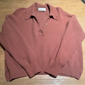 Abercrombie & Fitch Soft A&F Collection Henley Sweater – Mauve Brown – Size M